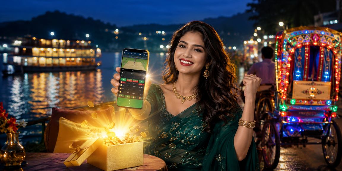ঢাকায় রিকশার পাশে মোবাইলে ভিআইপি বোনাস চেক করছেন একজন বাংলাদেশি ব্যবহারকারী